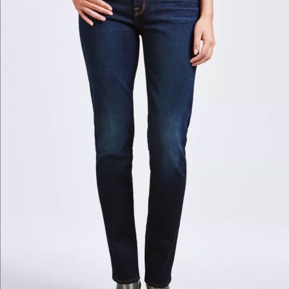 J Brand Denim - J Brand Womens Jeans Scarlett Seven Eighths Straight Leg Dark Wash Size 26 X 29